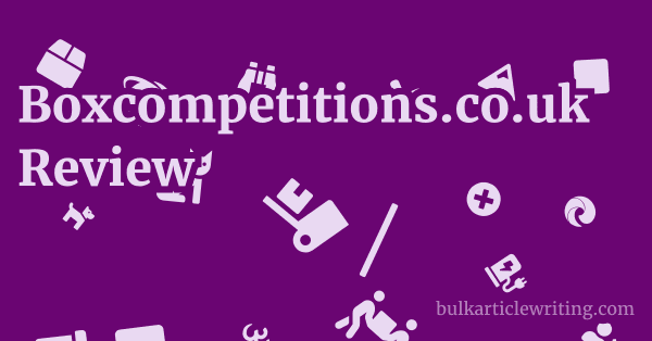 Boxcompetitions.co.uk Review 1 by Partners