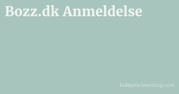 Bozz.dk Anmeldelse 1 by Partners