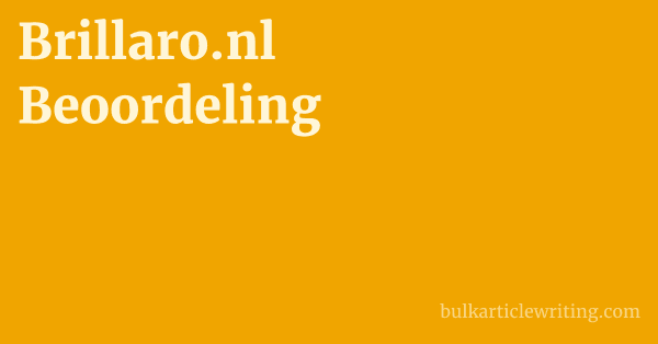 Brillaro.nl Beoordeling 1 by
