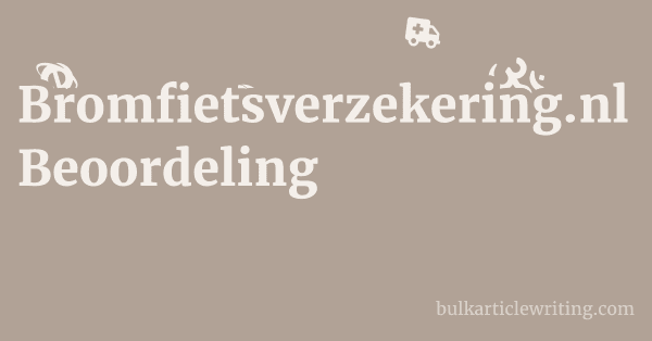 Bromfietsverzekering.nl Beoordeling 1 by