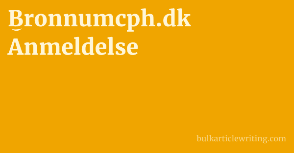 Bronnumcph.dk Anmeldelse 1 by