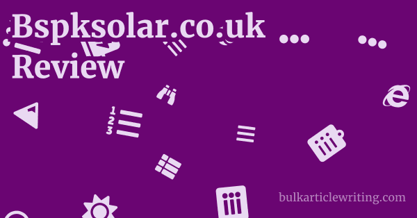 Bspksolar.co.uk Review 1 by