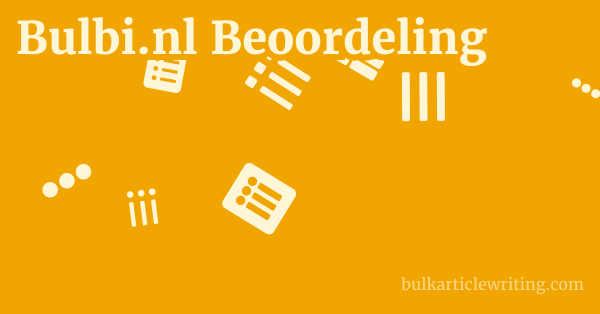 Bulbi.nl Beoordeling 1 by