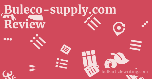 Buleco-supply.com Review 1 by