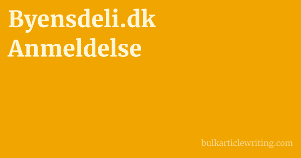 Byensdeli.dk Anmeldelse 1 by