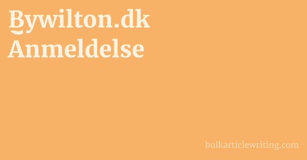 Bywilton.dk Anmeldelse 1 by Partners