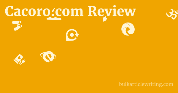 Cacoro.com Review 1 by