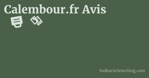 Calembour.fr Avis 1 by