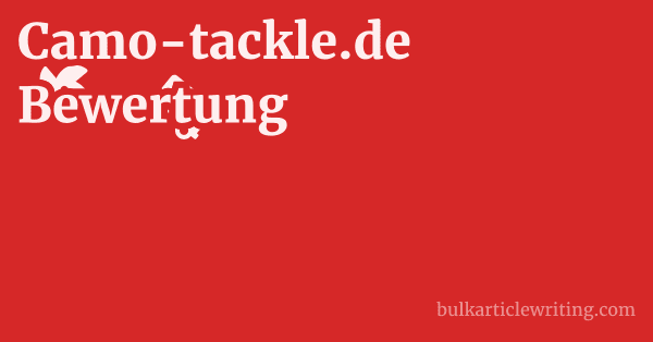 Camo-tackle.de Bewertung 1 by
