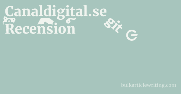 Canaldigital.se Recension 1 by