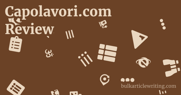 Capolavori.com Review 1 by Partners