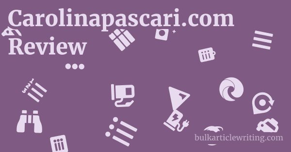 Carolinapascari.com Review 1 by