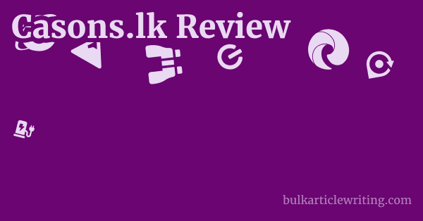 Casons.lk Review 1 by Partners
