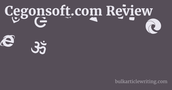 Cegonsoft.com Review 1 by