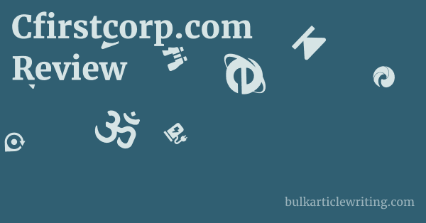 Cfirstcorp.com Review 1 by