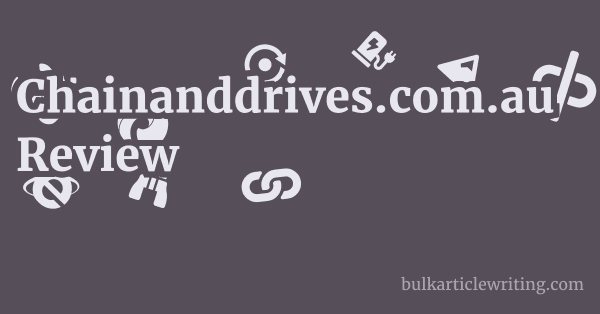 Chainanddrives.com.au Review 1 by
