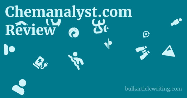Chemanalyst.com Review 1 by