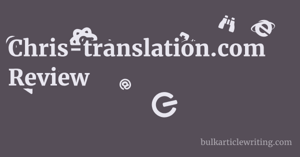 Chris-translation.com Review 1 by