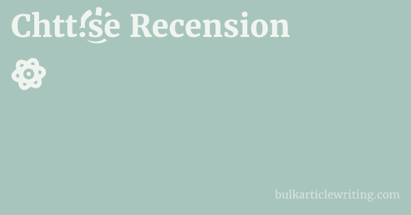 Chtt.se Recension 1 by