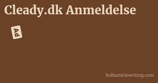Cleady.dk Anmeldelse 1 by