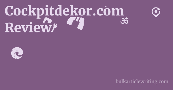Cockpitdekor.com Review 1 by Partners