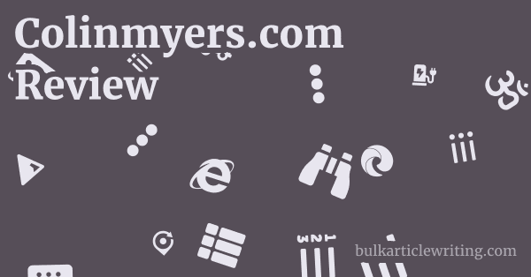 Colinmyers.com Review 1 by Partners