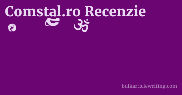 Comstal.ro Recenzie 1 by