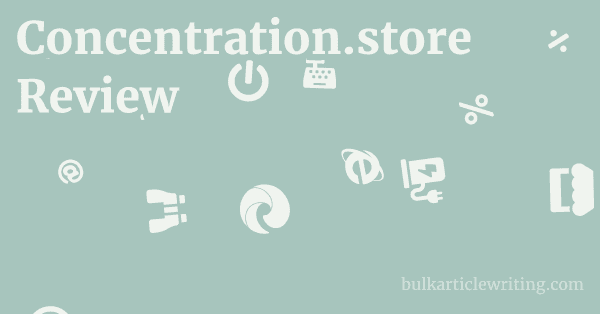 Concentration.store Review 1 by