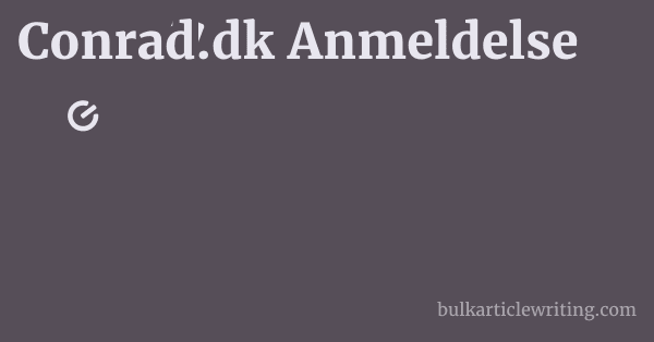 Conrad.dk Anmeldelse 1 by
