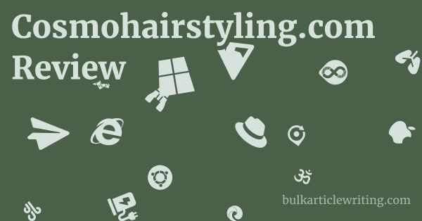 Cosmohairstyling.com Review 1 by