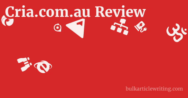 Cria.com.au Review 1 by