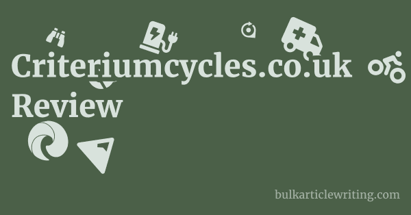 Criteriumcycles.co.uk Review 2 by Criteriumcycles.co.uk Review 1 by