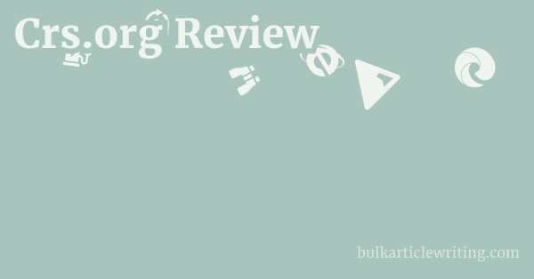 Crs.org Review 1 by