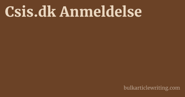 Csis.dk Anmeldelse 1 by