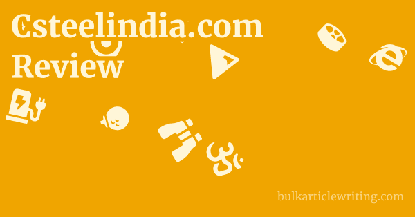 Csteelindia.com Review 1 by