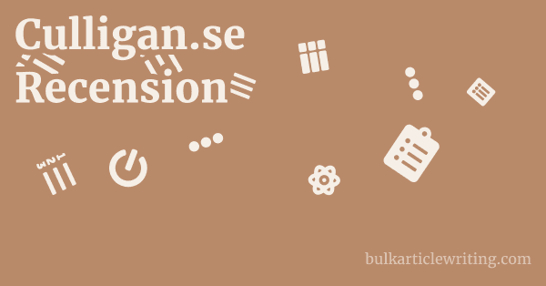 Culligan.se Recension 1 by