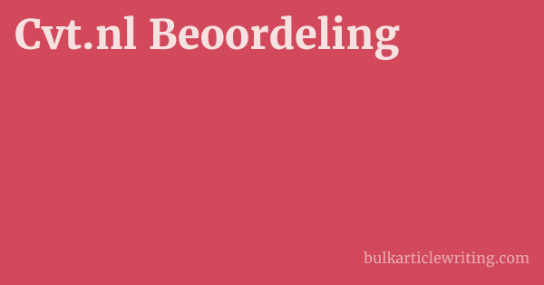 Cvt.nl Beoordeling 1 by