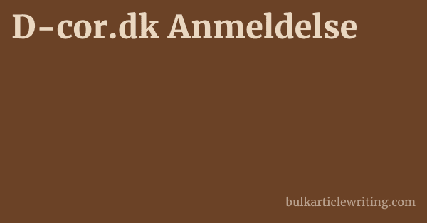 D-cor.dk Anmeldelse 1 by Partners