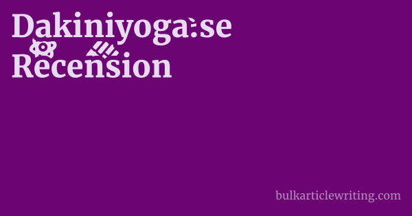 Dakiniyoga.se Recension 1 by
