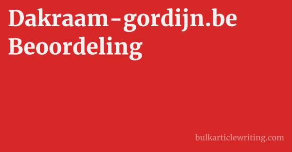 Dakraam-gordijn.be Beoordeling 1 by