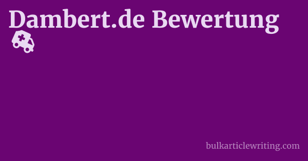 Dambert.de Bewertung 1 by