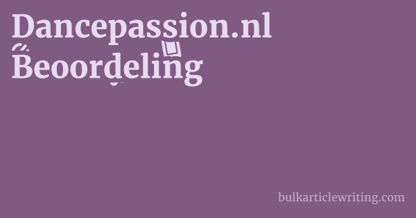 Dancepassion.nl Beoordeling 1 by