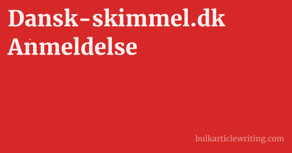 Dansk-skimmel.dk Anmeldelse 1 by Partners