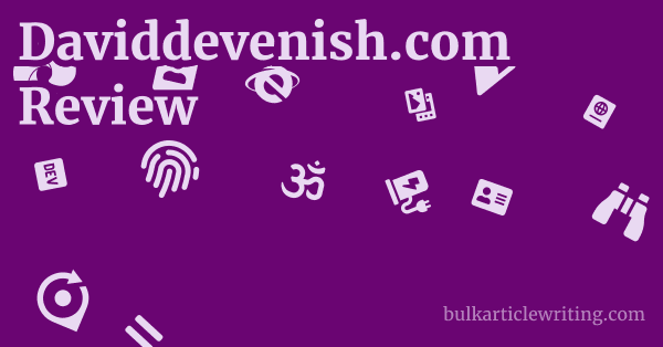 Daviddevenish.com Review 1 by