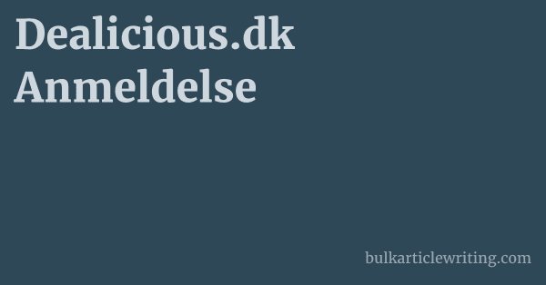 Dealicious.dk Anmeldelse 1 by Partners