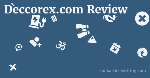 Deccorex.com Review 1 by