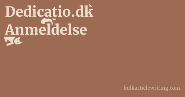 Dedicatio.dk Anmeldelse 1 by Partners