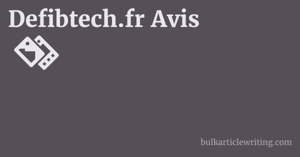 Defibtech.fr Avis 1 by