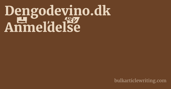 Dengodevino.dk Anmeldelse 1 by