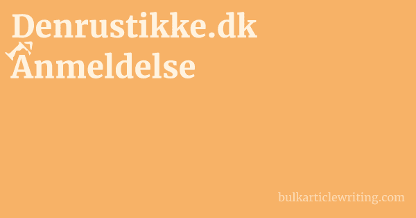 Denrustikke.dk Anmeldelse 1 by